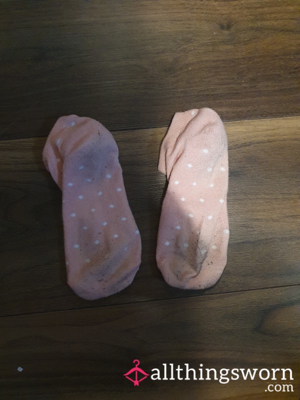 5 Days Worn Small Pink Bunny Rabbit Ankle Socks