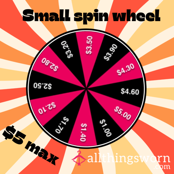 Small Value Spin Wheel £5 Max! 🙃🙂