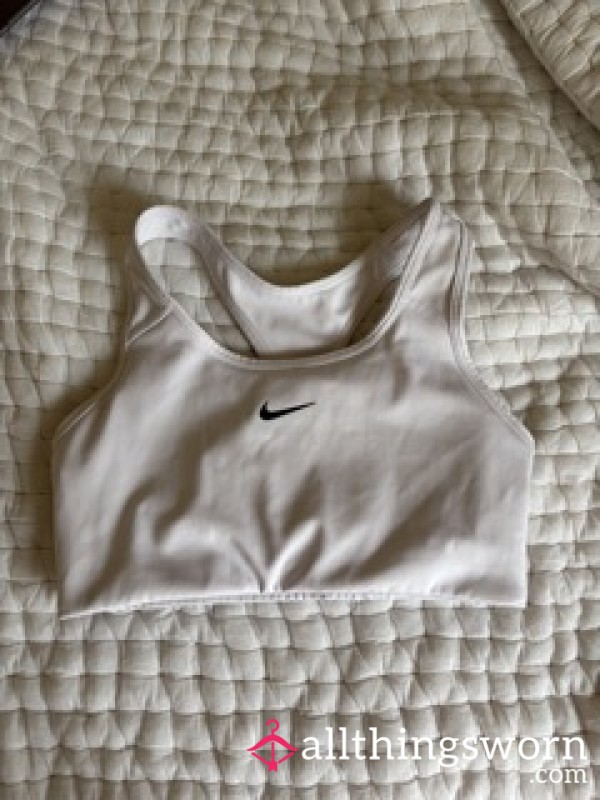 Small, White, Nike Sports Bra