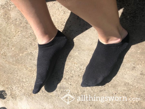 Smelly Black Trainer Socks - Worn For 24 Hours And Long Run In The Heat 🔥 (2nd Cla** Tracked Postage Included!)