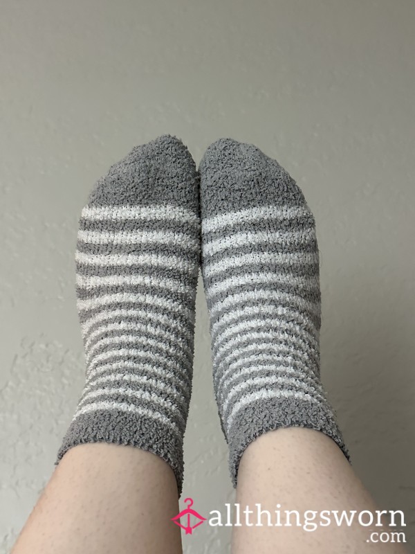 Smelly Striped Fuzzy Socks (very Stinky)