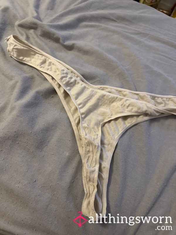 Smelly Sweaty Beige Thong