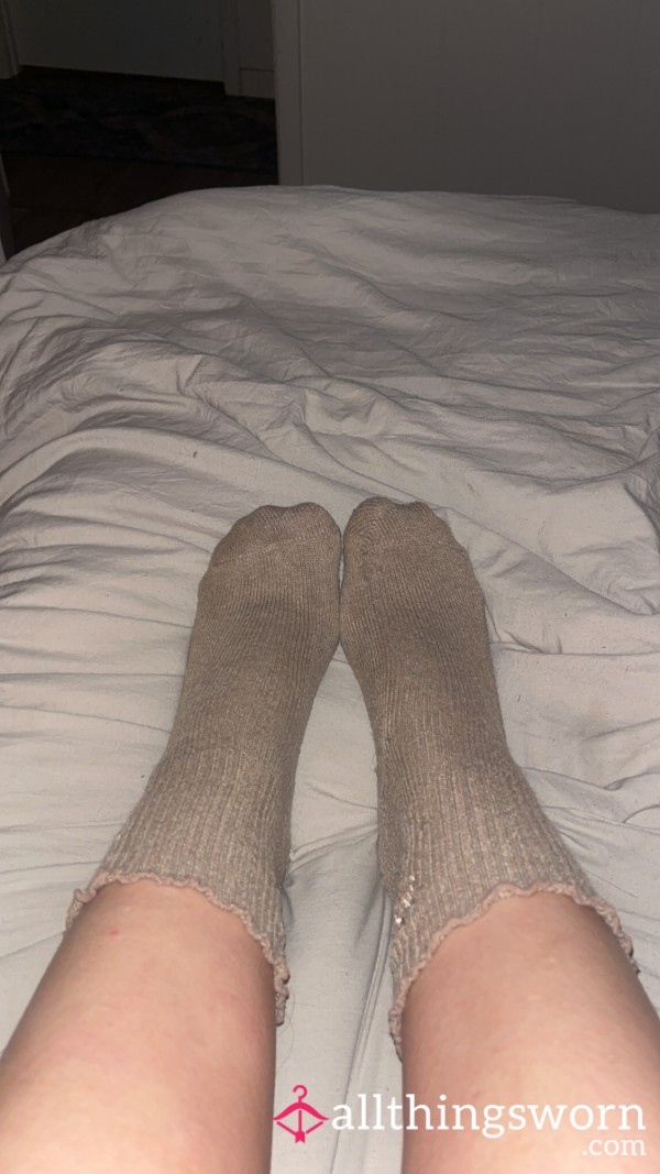 Smelly Tan Wool Socks