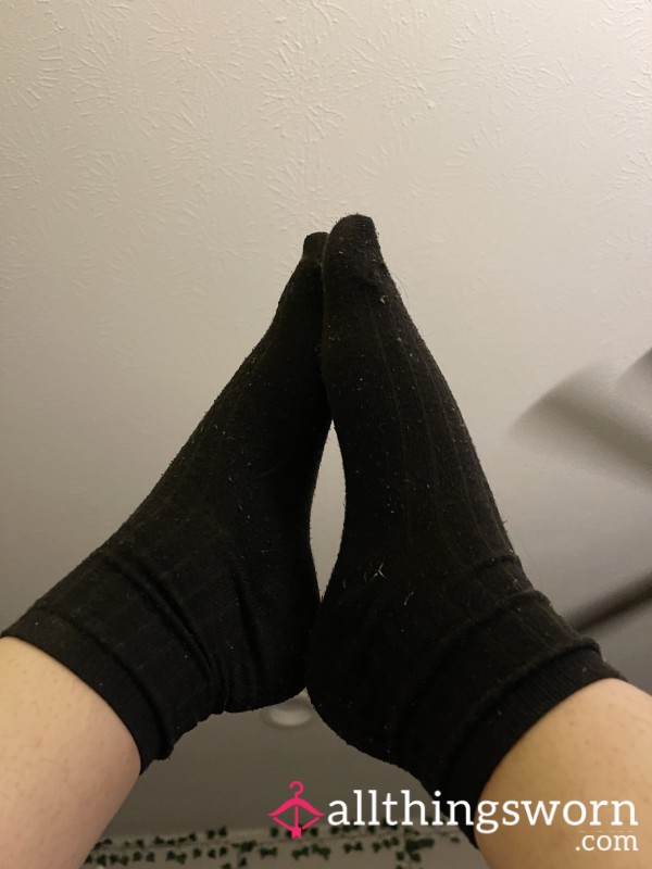 Smelly Well Loved Black Socks Worn 72hours Cheesy