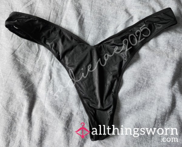 Smooth Stretchy VS Thong With Fancy Back - Size Large - Ready For Custom Wear!