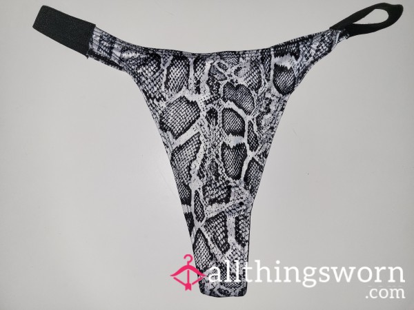 Snake Print Thong