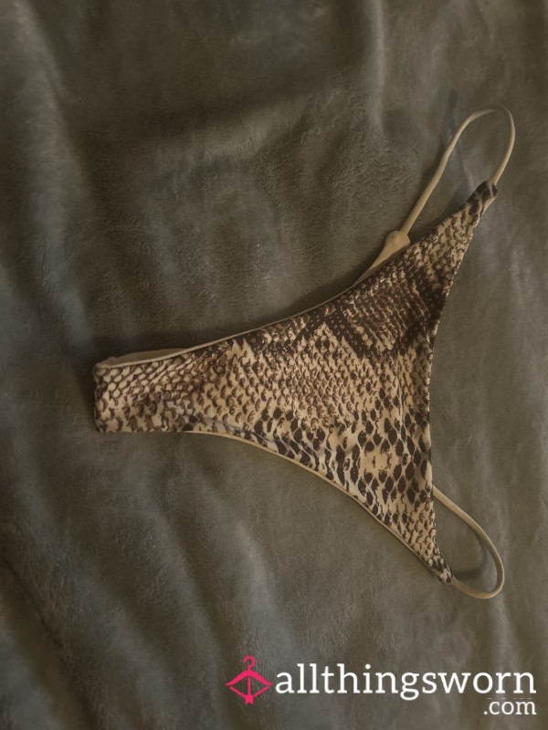 Snake Print Thongs