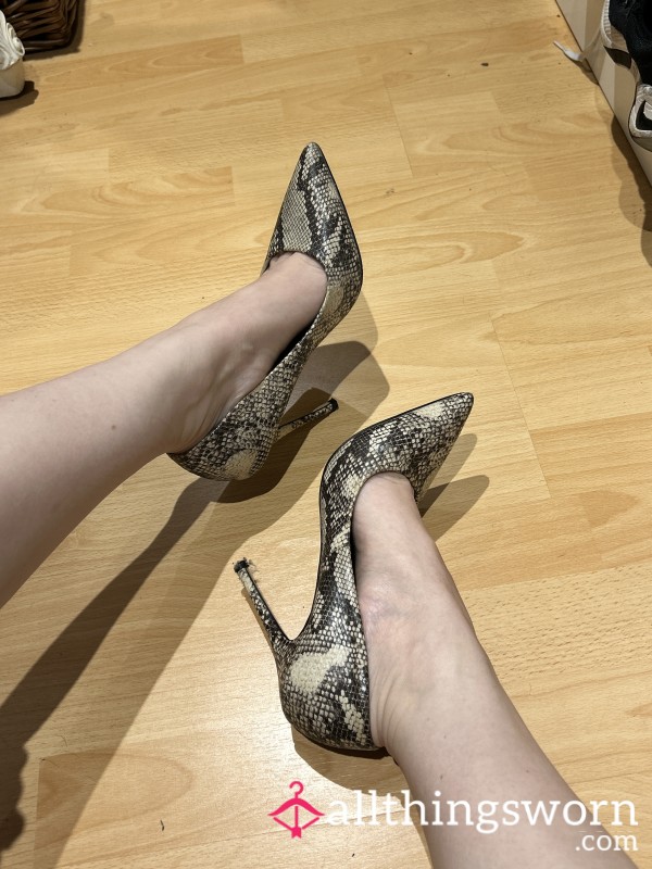 Snake Skin High Heels