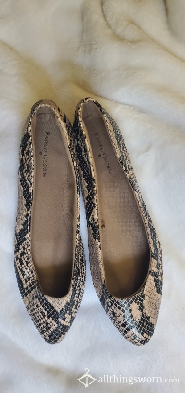 "Snakeskin" Flats