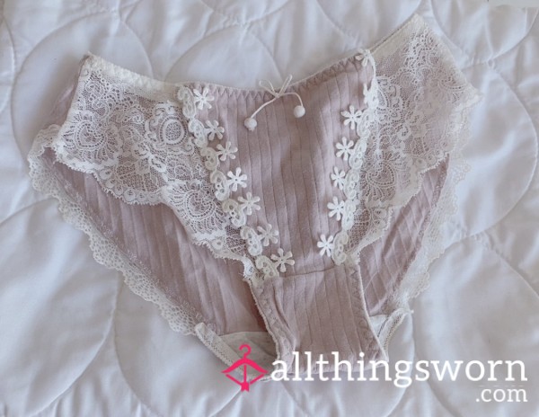 Snow Lace Light Lilac Cutton Panties