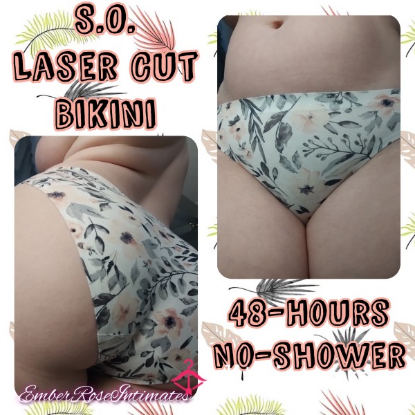 S.O. Brand Laser Cut Flor*l Cotton Bikini