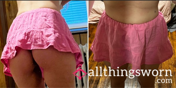 SO - Teen Style Neon Pink Flowy Mini Skirt