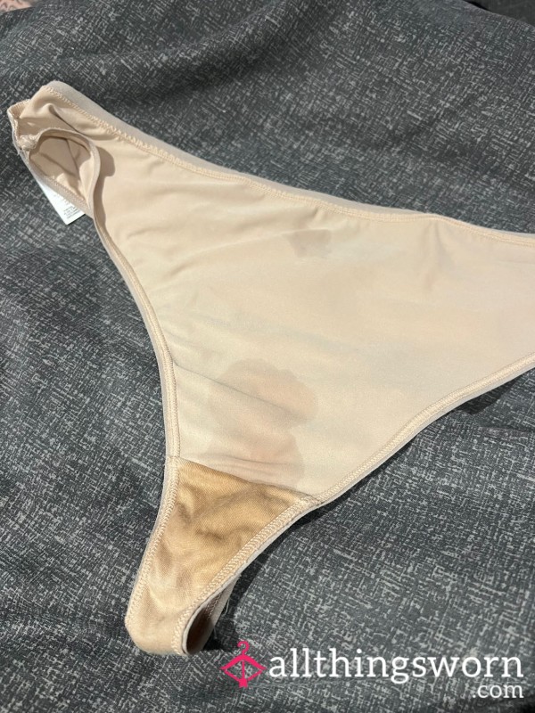 Well Worn Soaked 💦💦 Nude Smelly Thong