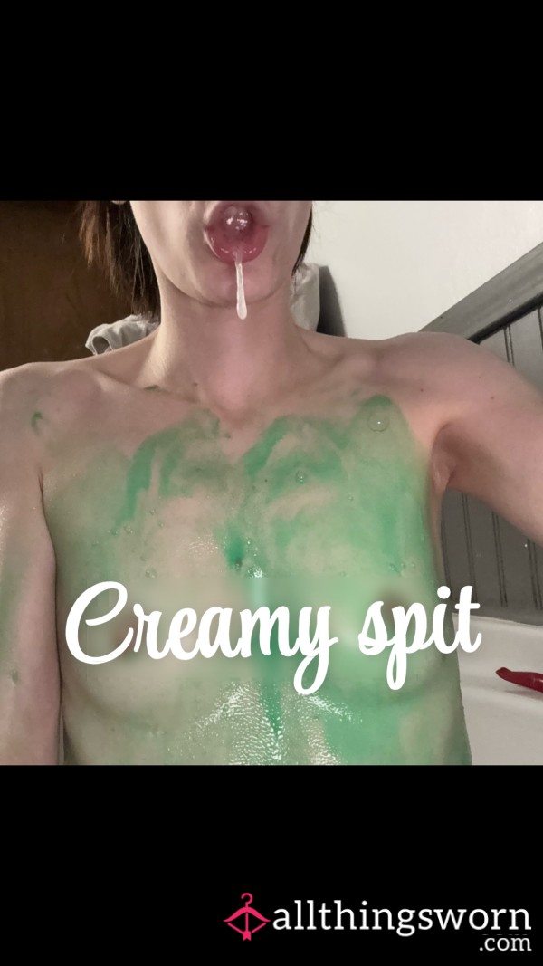 Soapy Bath Time . Sp*tting Onto My Breasts