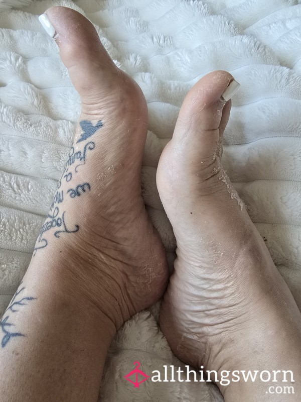 Socks Worn After An Exfoliating Foot Mask