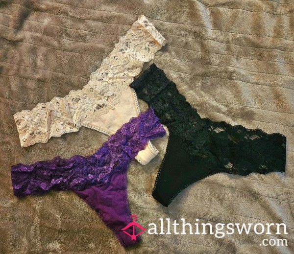 Soft And Lacy Thongs In Multiple Colours