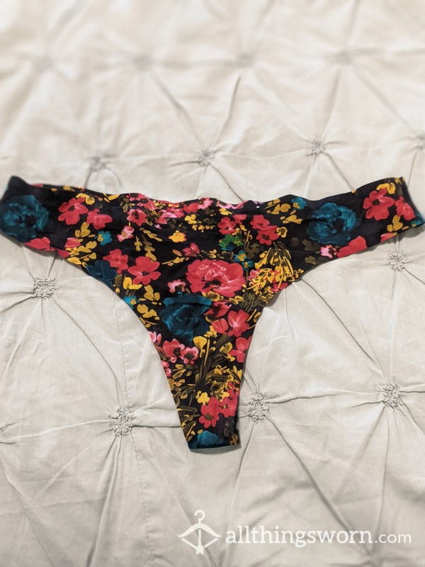 Soft And S**y Flower Thong Just Waiting To Be Worn For You