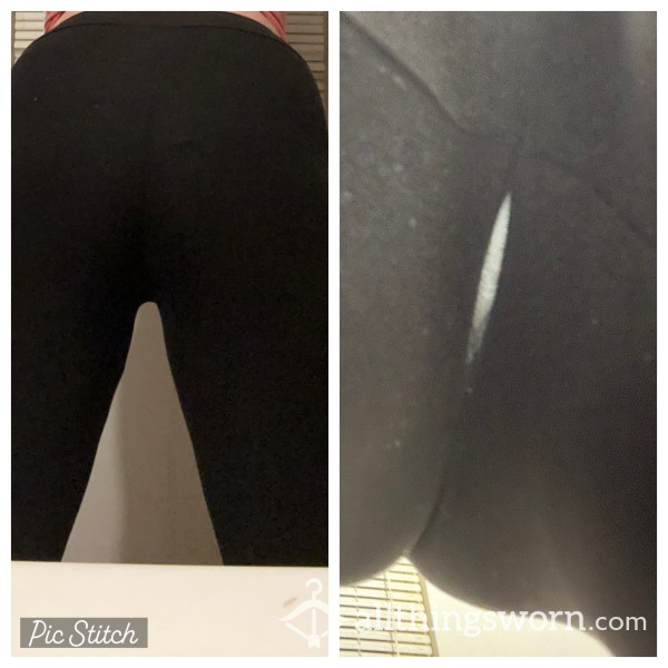 Soft Black Leggings With Whole Near My Pu**y