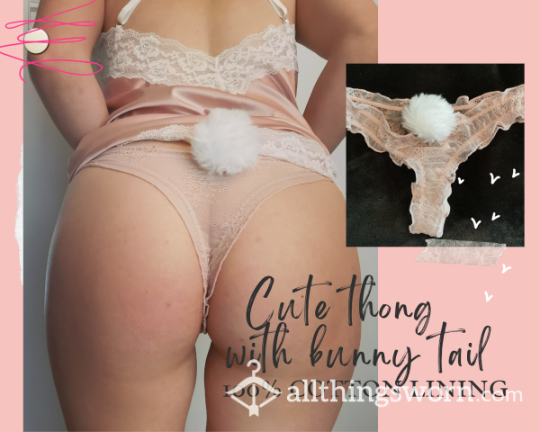 🐇Soft Bunny Thong🐰100% Cotton Lining