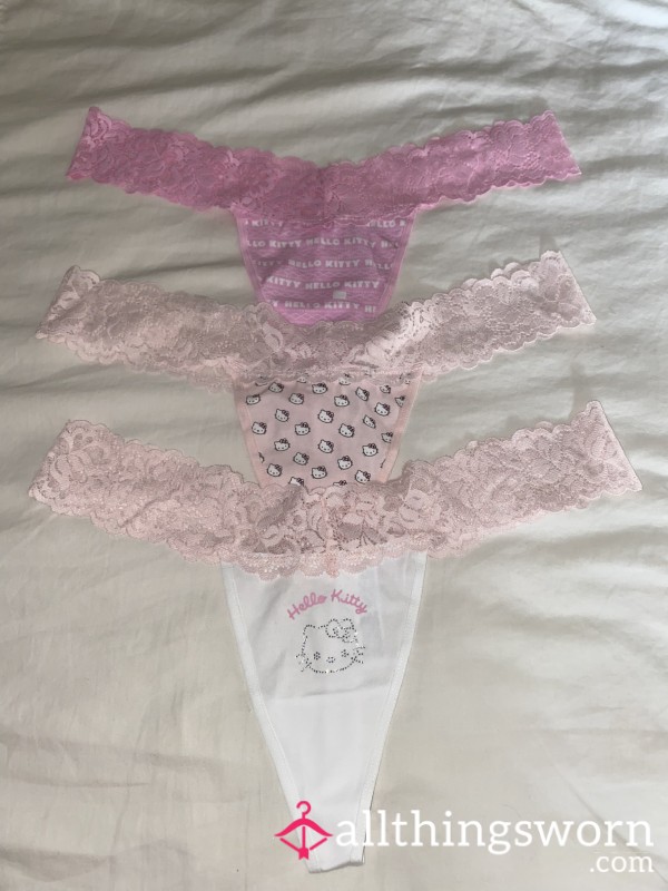 Soft Cotton Character Thongs With Lace Trim 3 Designs & 48hr Wear