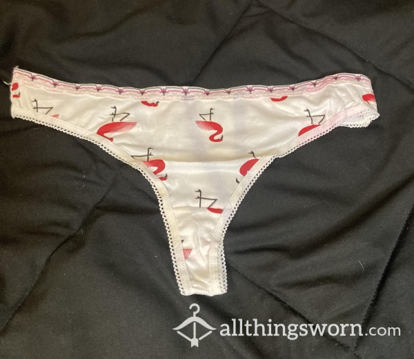 Soft Cotton Flamingo Thong $25 (12 Hour Wear) $50 (24 Hour)