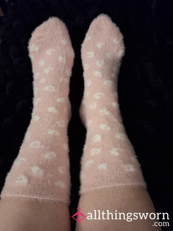 Soft Fluffy Pink Socks