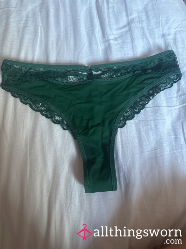 Soft Green/ Lace Knickers