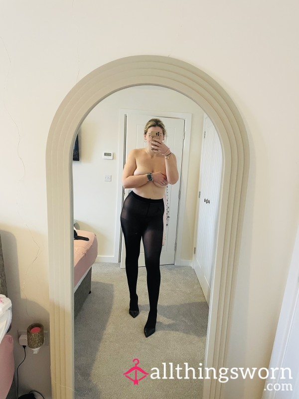 Soft Handle Black Pantyhose