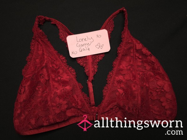 Soft Lace Red Bra.