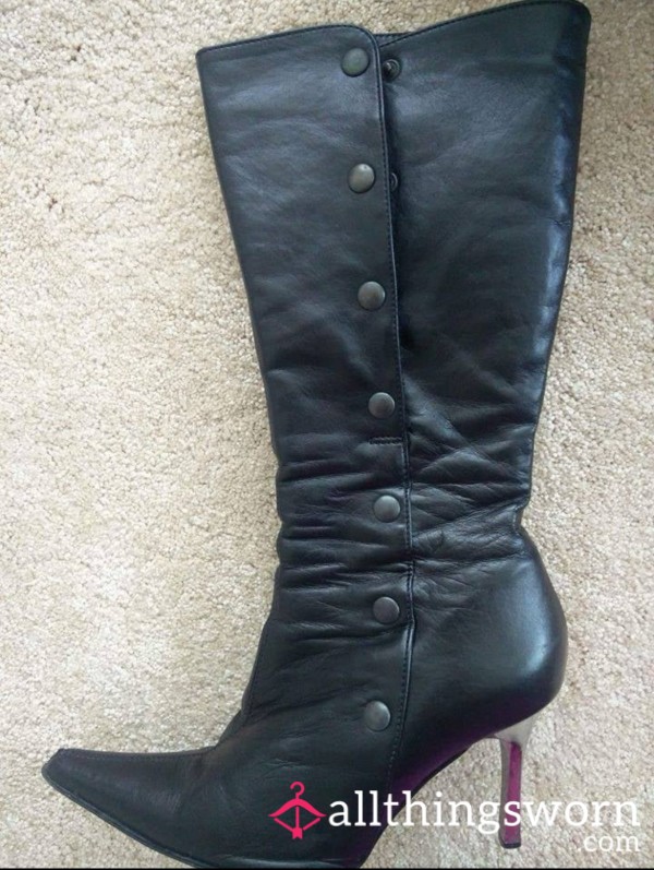 Soft Leather Knee High Boots