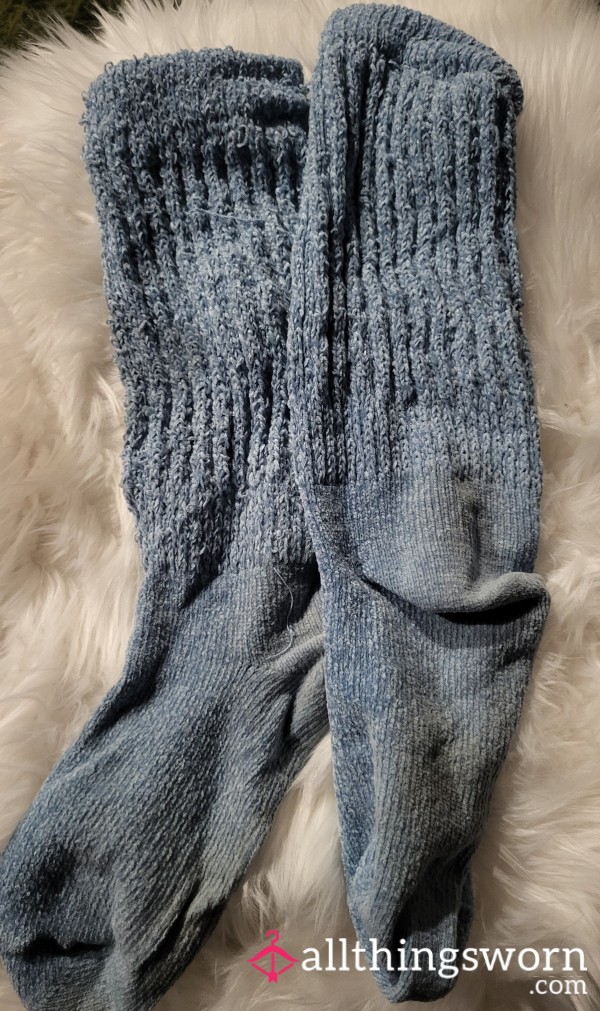 *SOFT SOCKS* Long Baby Blue Soft Socks - 1 Save