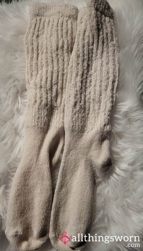 *SOFT SOCKS* Long Cream Colored Soft Socks - 1 Save