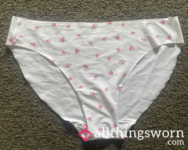 Soft White Panties With Flowers