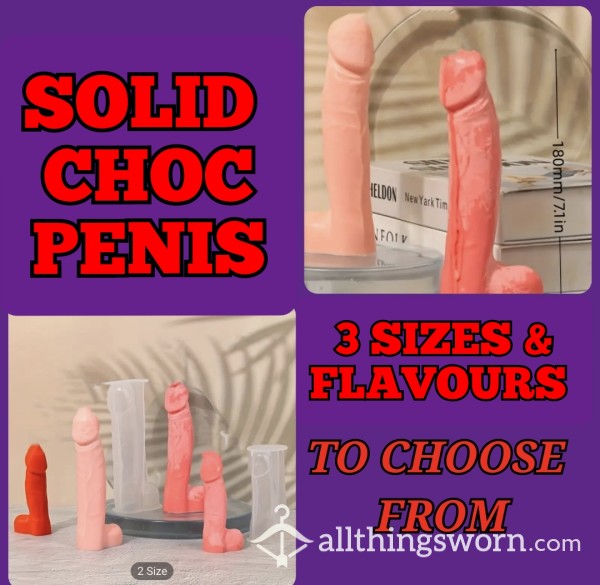 VALENTINES DAY, SOLID Cadburys Choc PENIS, 3 Sizes Available