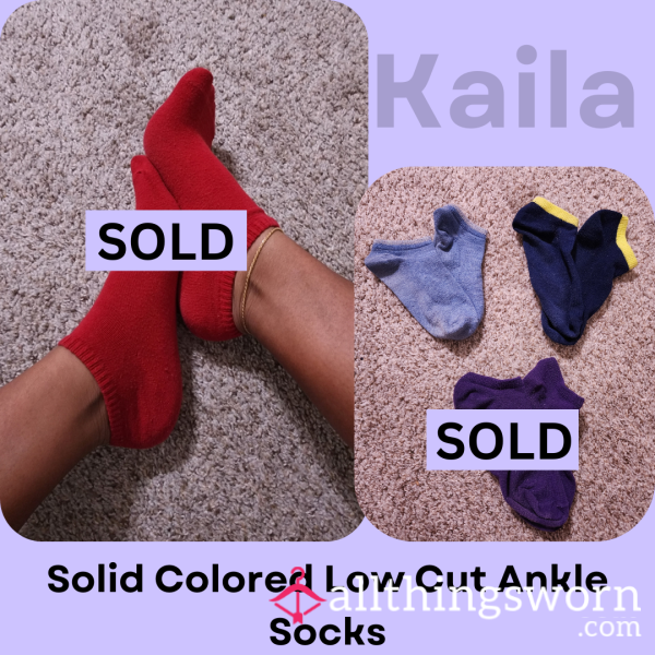 Solid Colored Low Cut Ankle Socks