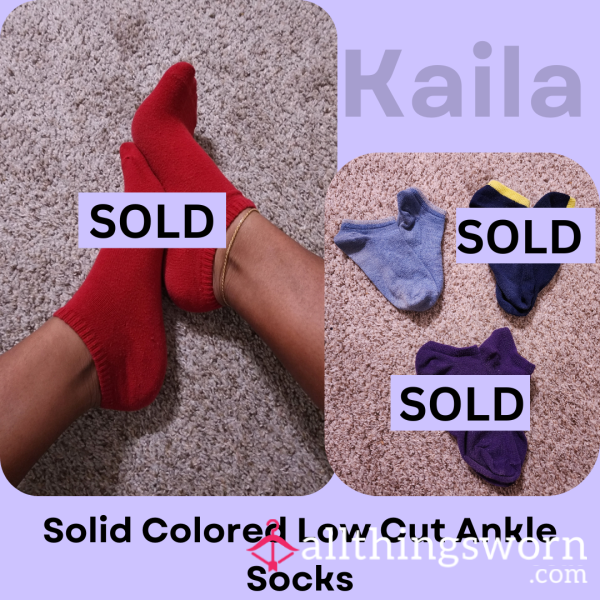 Solid Colored Low Cut Ankle Socks