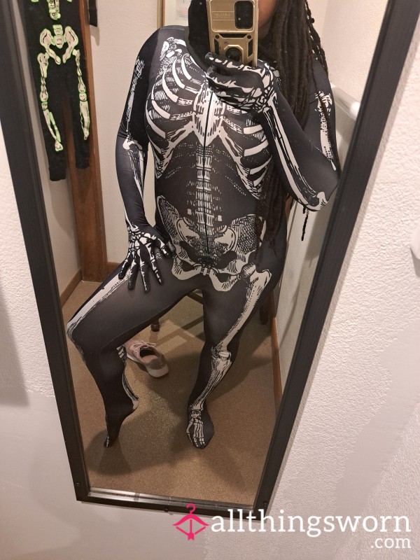 Spandex Skeleton Bodysuit - Full Length!