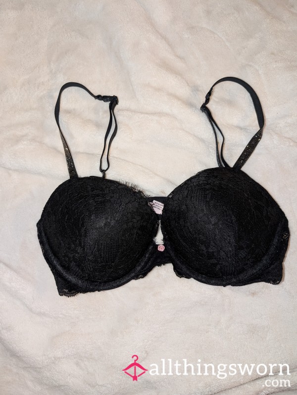 Sparkle Strap Black Lace VS Bra