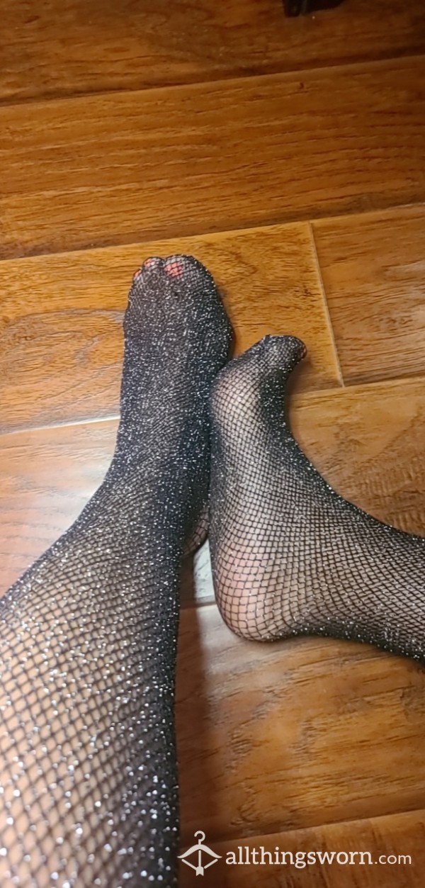 Sparkly Tights Fishnets No Panties