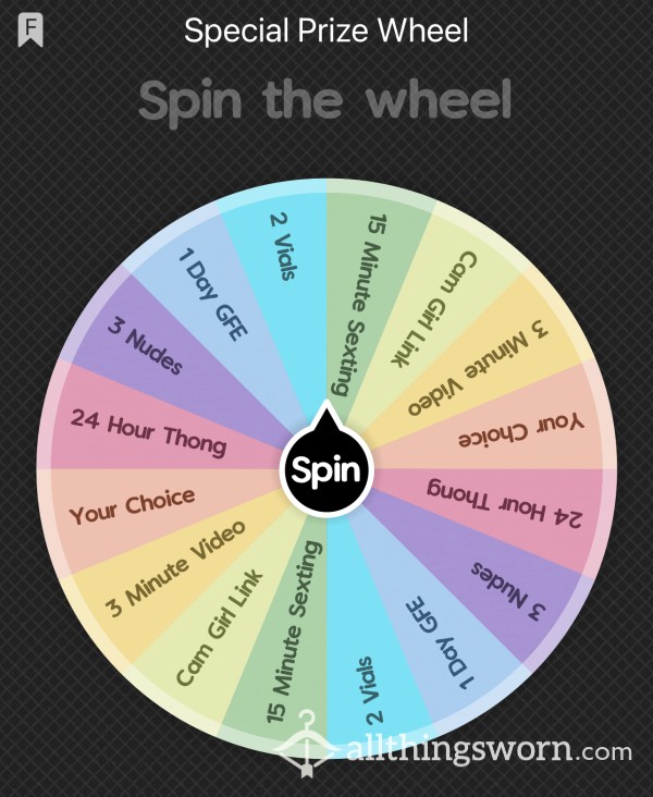 Special Prize Wheel 😘