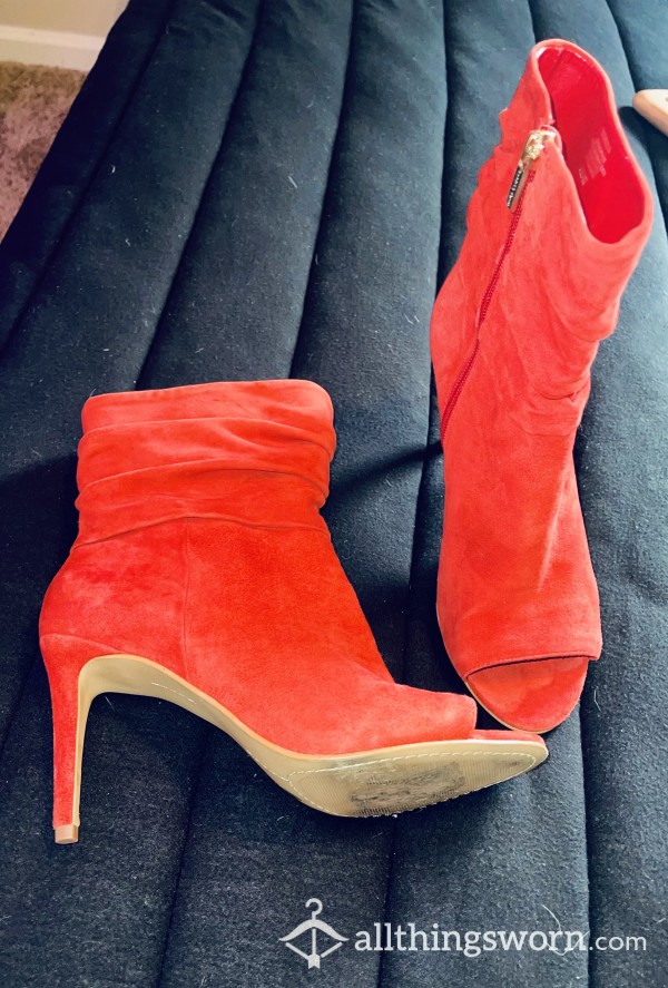 Spicy Red P**ptoe Stiletto Booties