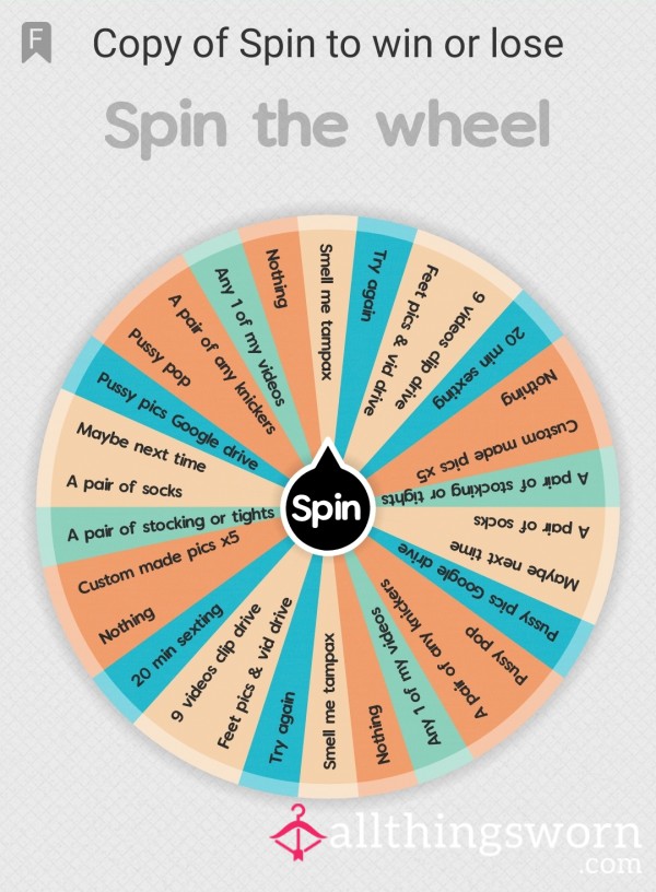 Spin For A Prize