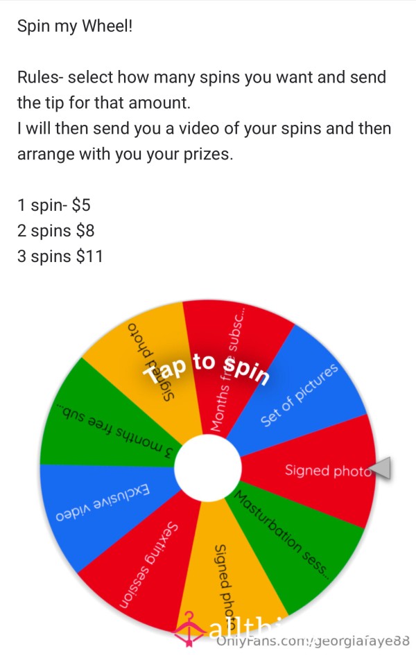 Spin My Wheel- From £5