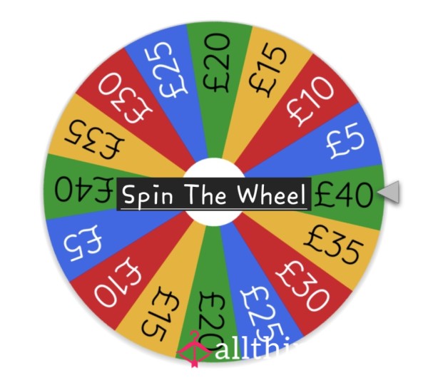 Spin The Wheel - £5 To £40