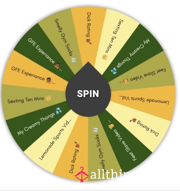 Spin The Wheel ! A Variety Of Naughty Fun To Be Had