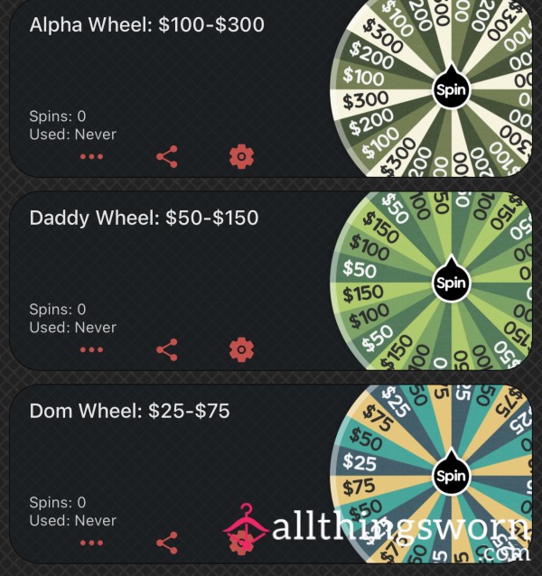 Spin The Wheel: Dom/Daddy/Alpha Edition