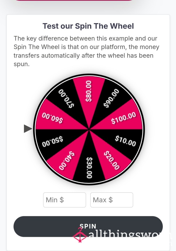 Spin The Wheel - Findom , Other Sub Tasks Also Available