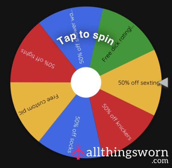 Spin The Wheel For A Great Deal😏