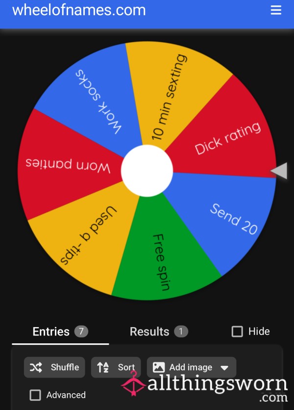 Spin The Wheel For £5 😛