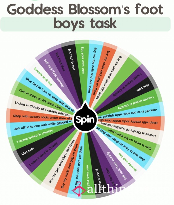 Spin The Wheel 😈: Goddess Blossom’s Tasks